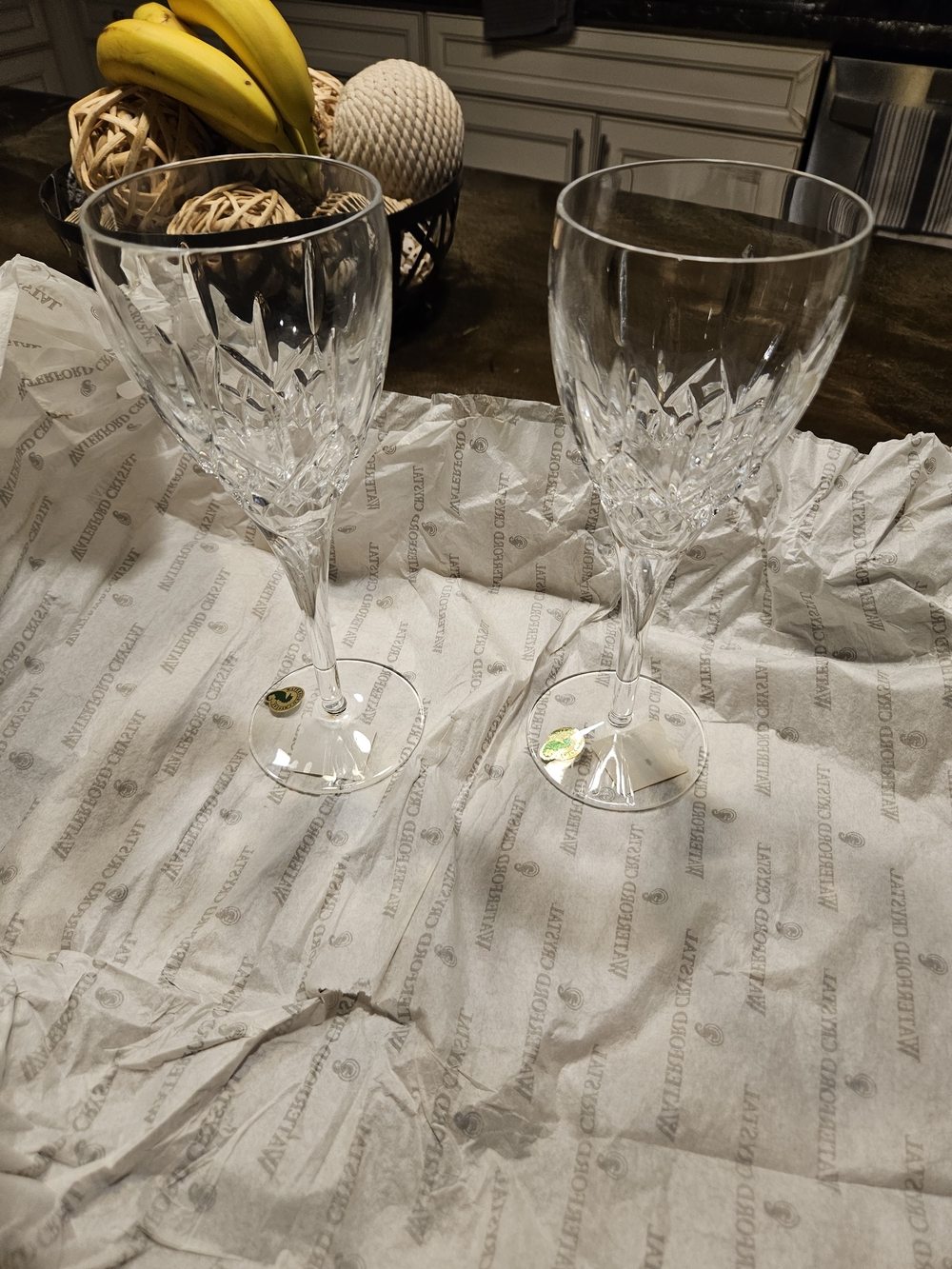 Waterford Crystal Clear Cut Wine Glasses